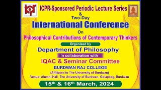 INTERNATIONAL CONFERENCE  BY BURDWAN RAJ COLLEGE DAY 1  150324 [upl. by Heger]