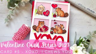 Valentine Card Series 2023 5  Lawn Fawn  Copic Coloring a Foursquare Scene [upl. by Corine40]