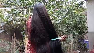 Long Hair Brushing  Long Hair Brushing For Woman  4ft Long Hair Brushing [upl. by Aelyk]