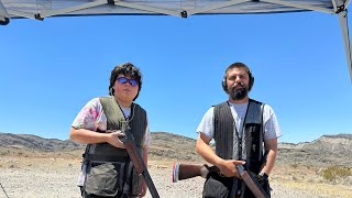 12 Year Old First Time Trap Shooting with Stoeger Condor OverUnder 20 Gauge [upl. by Neumark]