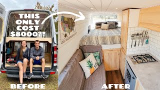 8000 BUDGET VAN TOUR Van Life Couple DIY Sprinter Van Conversion 170” [upl. by Barbur786]