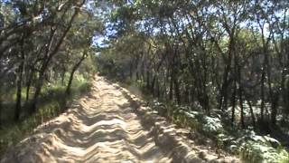 4x4 Toyota Coaster Bus on Moreton Island 3 [upl. by Readus]