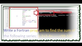 Algorithm Write a Fortran program to find the sum of the following series [upl. by Ybocaj]