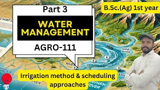 AGRO 111  BSc Ag  Fundamental of Agronomy Water management  soil water plant relationship [upl. by Capps320]