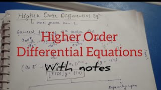 Higher Order Differential EquationsPhysics [upl. by Reiss]