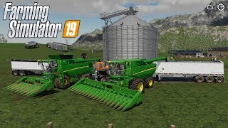 FS19  32 Cosecha Maíz para Cerdos  Cosechadoras John Deere  Nuevo Silo Gigante [upl. by Liscomb]