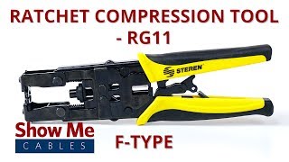 Ratchet Compression Tool for RG11  F Type 93100101 [upl. by Esinwahs]