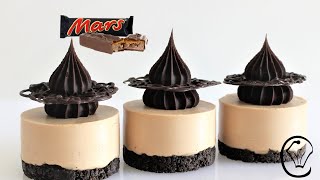 Mars Bar Mini Cheesecakes No Bake Make Ahead EASY with Chocolate Truffle Kisses Chocolate Decoration [upl. by Carena]