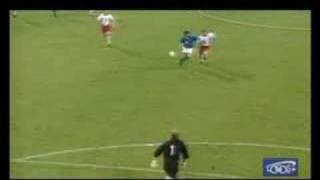 BAGGIO  1 goal against Poland 1997 WCQ98 [upl. by Tamarah]