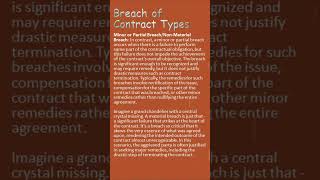 Types of Breach of Contract in Construction A Comprehensive Guide [upl. by Eedak]