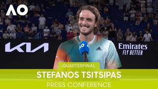 Stefanos Tsitsipas OnCourt Interview QF  Australian Open 2022 [upl. by Annaor311]