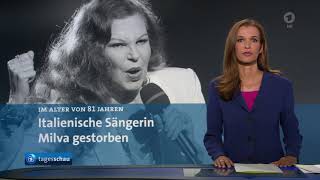 Milva †  Tagesschau [upl. by Anirhtak]