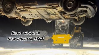 Night work in the New holland C362 skid steer [upl. by Anead]