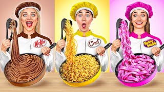 Bubble Gum vs Real Food vs Chocolate Food Cooking Challenge by Multi DO [upl. by Kezer]