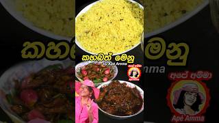 රසම රස කහබත් මෙනු එක Sri lankan Yellow rice menu by Apé Amma [upl. by Rasia]