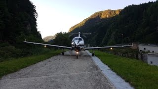 Pilatus PC12 shortest takeoff Locher Airfield [upl. by Eilrahs]