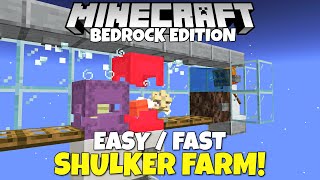 Minecraft Bedrock Easy SHULKER FARM Tutorial MCPE Xbox PC Switch [upl. by Follansbee]