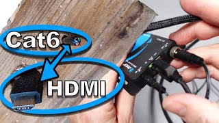 HDMI via a Cat6 cable works surprisingly well [upl. by Nanine]