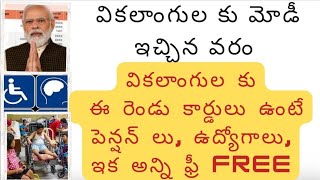 వికలాంగుల పెన్షన్స్ 2024  ఈ రెండు కార్డులు ఉండాలి [upl. by Rainie]