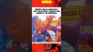 ANGGOTA POLISI TANTANG PRAJURIT TNI polisi polri tni tniad beritaterkini viralvideo shorts [upl. by Ael]