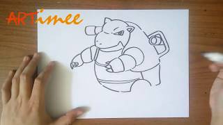 How to Draw Blastoise [upl. by Onitnelav]