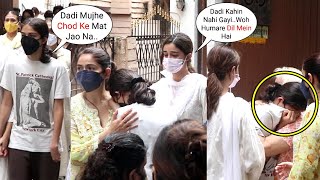 Ananya Pandey Consoling Little Sister Rysa Pandey Crying Unstoppably At Grandmother FuneraI [upl. by Channa]