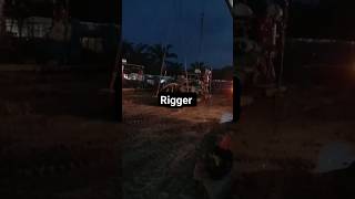 Rigger pengangkatan mudpump dengan dua Crane migas opratorcrane rig rigger [upl. by Niac]