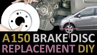 Mercedes AClass A150 W169 BRAKE DISC amp PAD Replacement [upl. by Meelas]