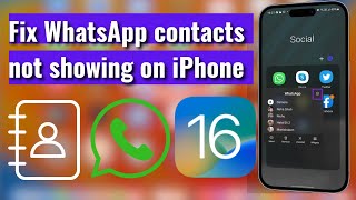 How To Fix WhatsApp Contacts Not Showing On iPhone iOS 16 [upl. by Therron]