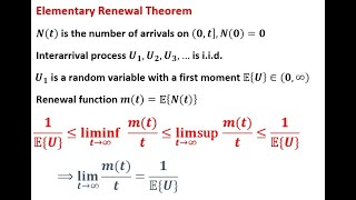 Renewal Processes Elementary Renewal Theorem [upl. by Manthei]