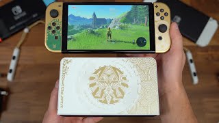 Nintendo Switch Zelda Tears of the Kingdom OLED Unboxing [upl. by Lynette]