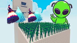 100x ALIEN  1x GIANT vs 4x EVERY GOD Totally Accurate Battle Simulator TABS [upl. by Efinnej]