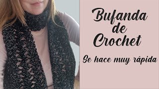 🎁 BUFANDA DE CROCHET HECHA CON UN PUNTO MUY CÓMODO Y RÁPIDO DE TEJER IDEAL PARA REGALAR [upl. by Irtemed]