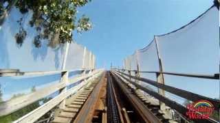 Holiday Worlds Legend wooden roller coaster POV in HD [upl. by Hildegard749]