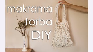 MAKRAMA torba  siatka na zakupy DIY Macrame bag tutorial [upl. by Ingeberg]