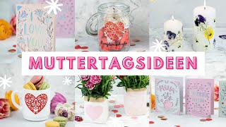 DIY MUTTERTAGSGESCHENKE  5 Geschenkideen zum Muttertag mit Cricut  Basteln mit Papier  TRYTRYTRY [upl. by Astiram483]