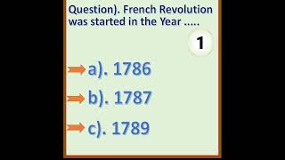 Which year French Revolution was started brightIq GK basicgk gkNational [upl. by Burger]