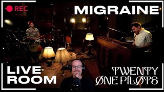 Reaction  Twenty One Pilots  quotMigrainequot captured in The Live Room [upl. by Ainoval]