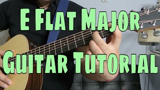 How to Play a E Flat Major Chord Chord Guitar Tutorial [upl. by Zeena]