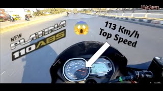 Bajaj Platina 110 ABS 2023 Top Speed  113 Kmh Unbelievable Top Speed 😱  UP65 Racers [upl. by Pendleton]