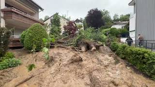 Starkregen und Überschwemmungen Jahrhunderthochwasser im Leiblachtal fordert die Einsatzkräfte [upl. by Blondell]