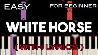 WHITE HORSE  YRICS   TAYLOR SWIFT  SLOW amp EASY PIANO [upl. by Fahey513]