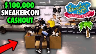 BIGGEST CASHOUT EVER BUYING amp SELLING 100000 WORTH OF SNEAKERS AT SNEAKERCON LA [upl. by Ahsenad926]