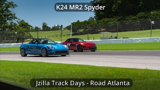 Thrashing my spicy K24 MR2 Spyder around Road Atlanta [upl. by Meta]