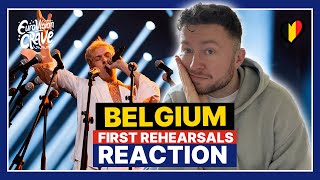 Mustii  Before The Party is Over First Rehearsals  Reaction  Eurovision 2024 Belgium [upl. by Nadeen]