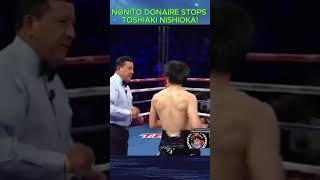 Nonito Donaire Stops Toshiaki Nishioka in Round 9 shorts NishiokaVsDonaire donaireknockout [upl. by Ennahtur836]