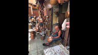 Coppersmith in Fes medina [upl. by Gibb]