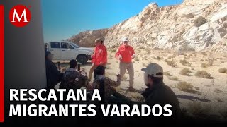 Autoridades rescatan a cuatro migrantes abandonados en desierto de Baja California [upl. by Ajiram586]