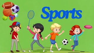 Learn Sports Names for Kids  Video Flash Cards  Sport Vocabulary for Kids [upl. by Li]