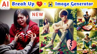 Break Up 💔😭 AI Photo Editing  Break Up AI Image Generator  Bing Image Creator Tutorial [upl. by Gerta635]